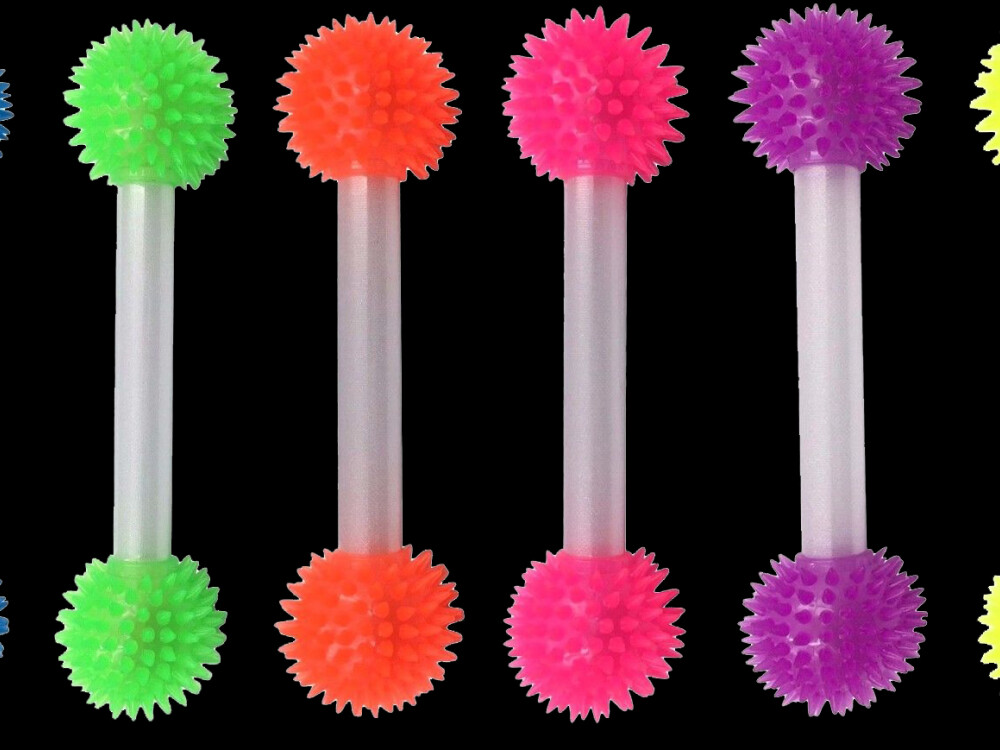 Spikey Light Up Double Baton (battery Operated - Included)