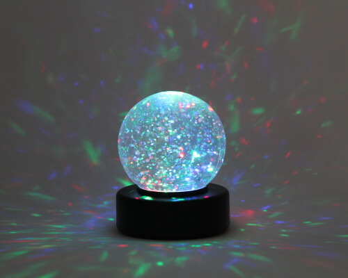 Light Up Water Filled 3 Inch Glitter Ball (battery Operated - Not Included)