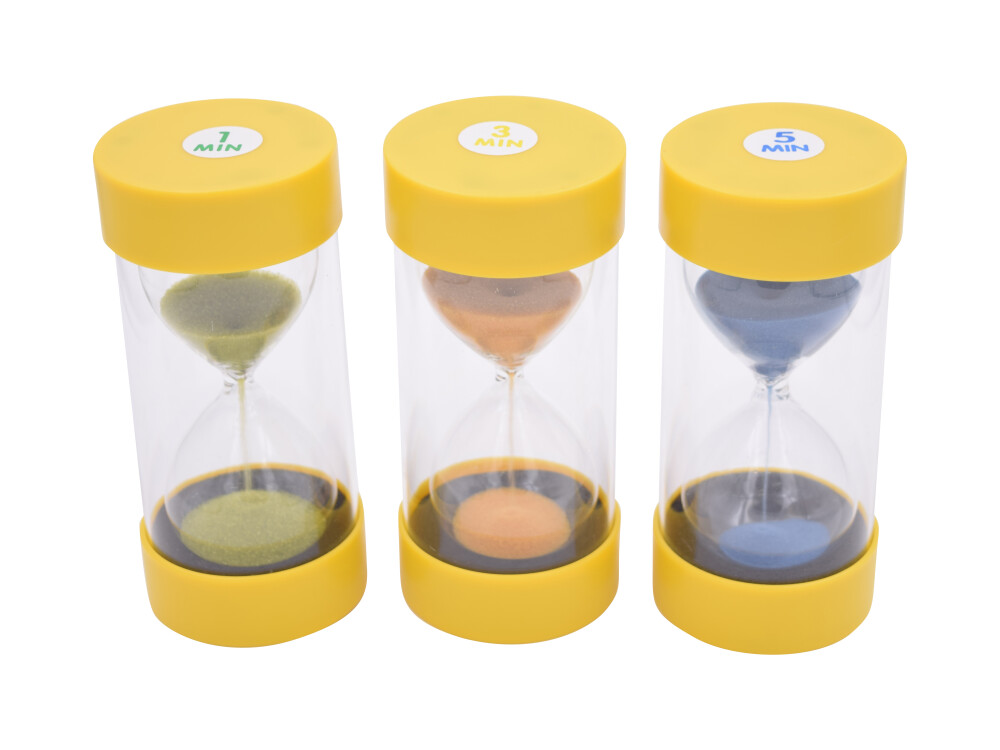 Ballotini Glass Sand Timer - Set Includes 1, 3 And 5 Min. Timer