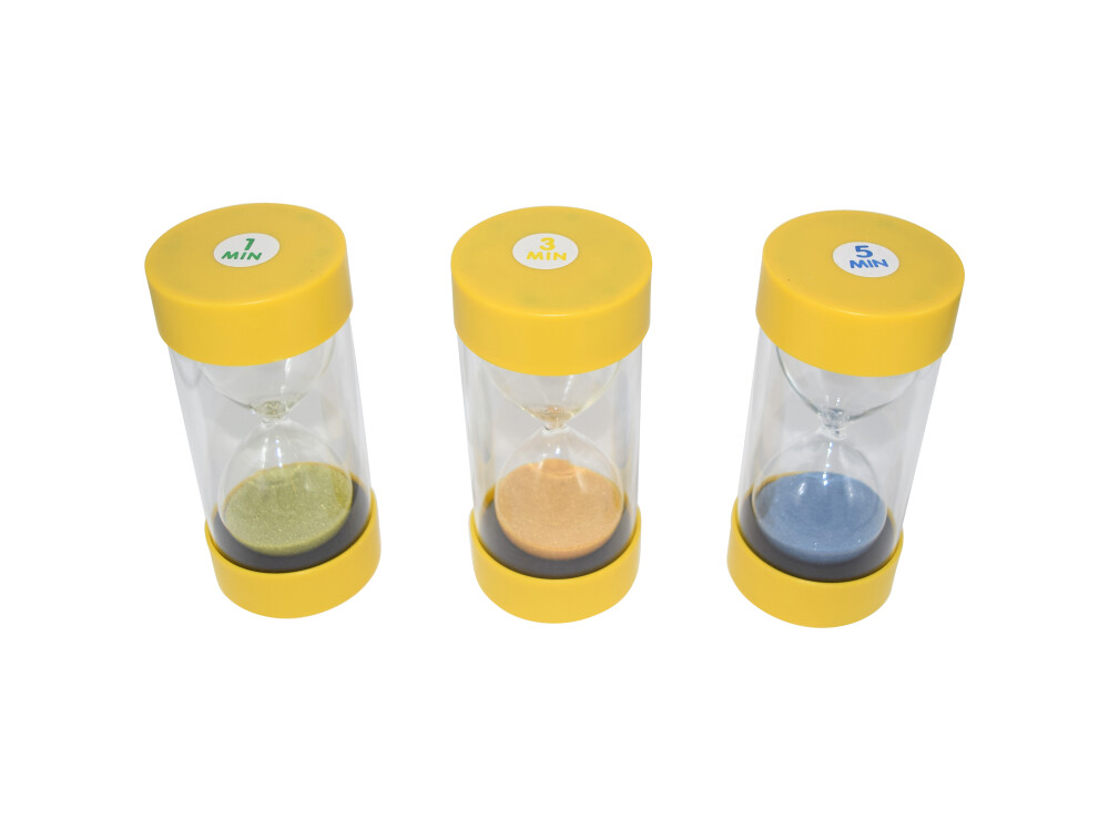 Ballotini Glass Sand Timer - Set Includes 1, 3 And 5 Min. Timer